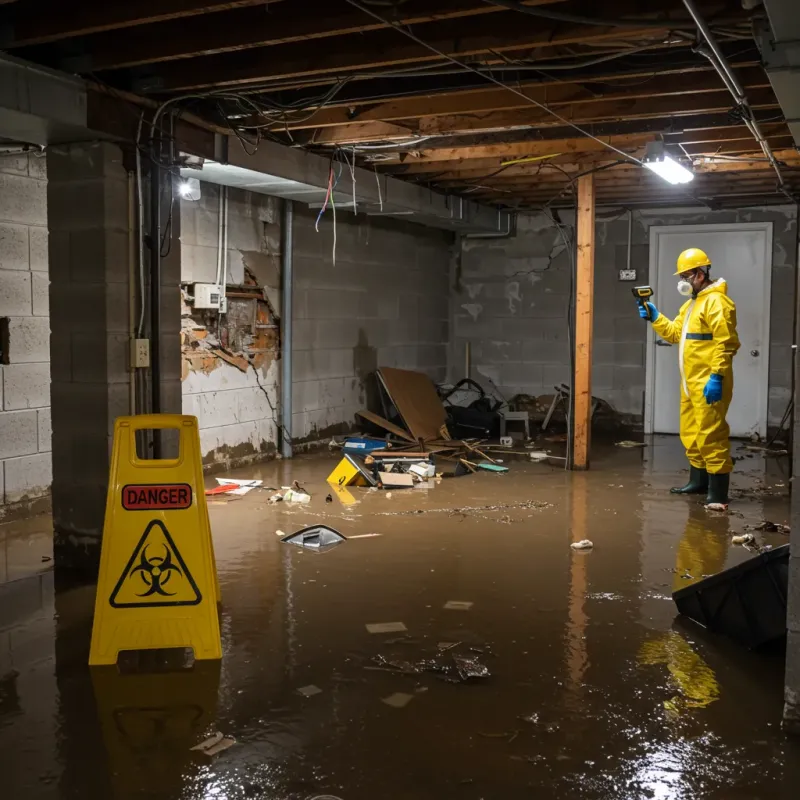 Flooded Basement Electrical Hazard in Tallahassee, FL Property